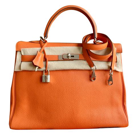 orange hermes bag|hermes orange large handbags.